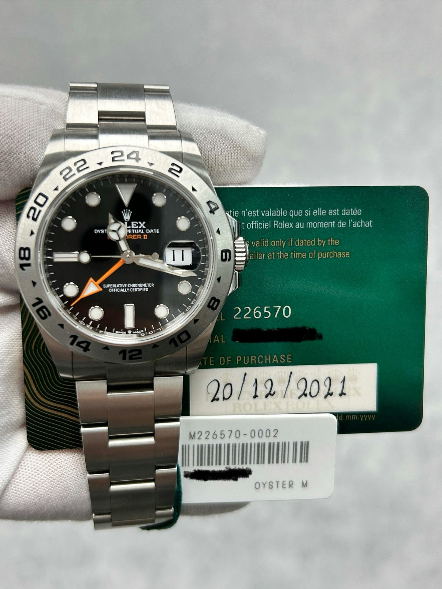 Rolex Explorer II 226570 with Card