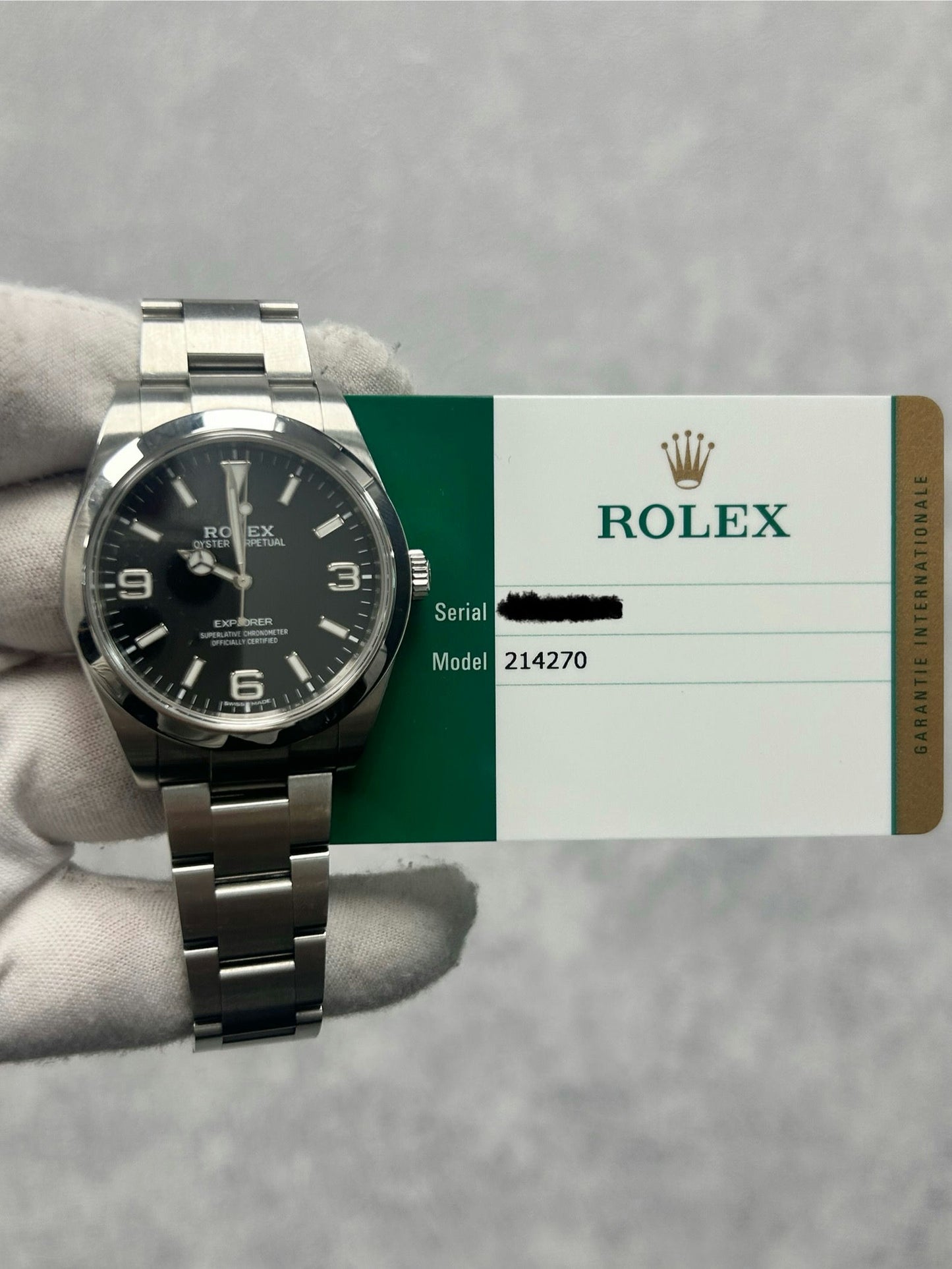 Rolex Explorer 214270 with Card