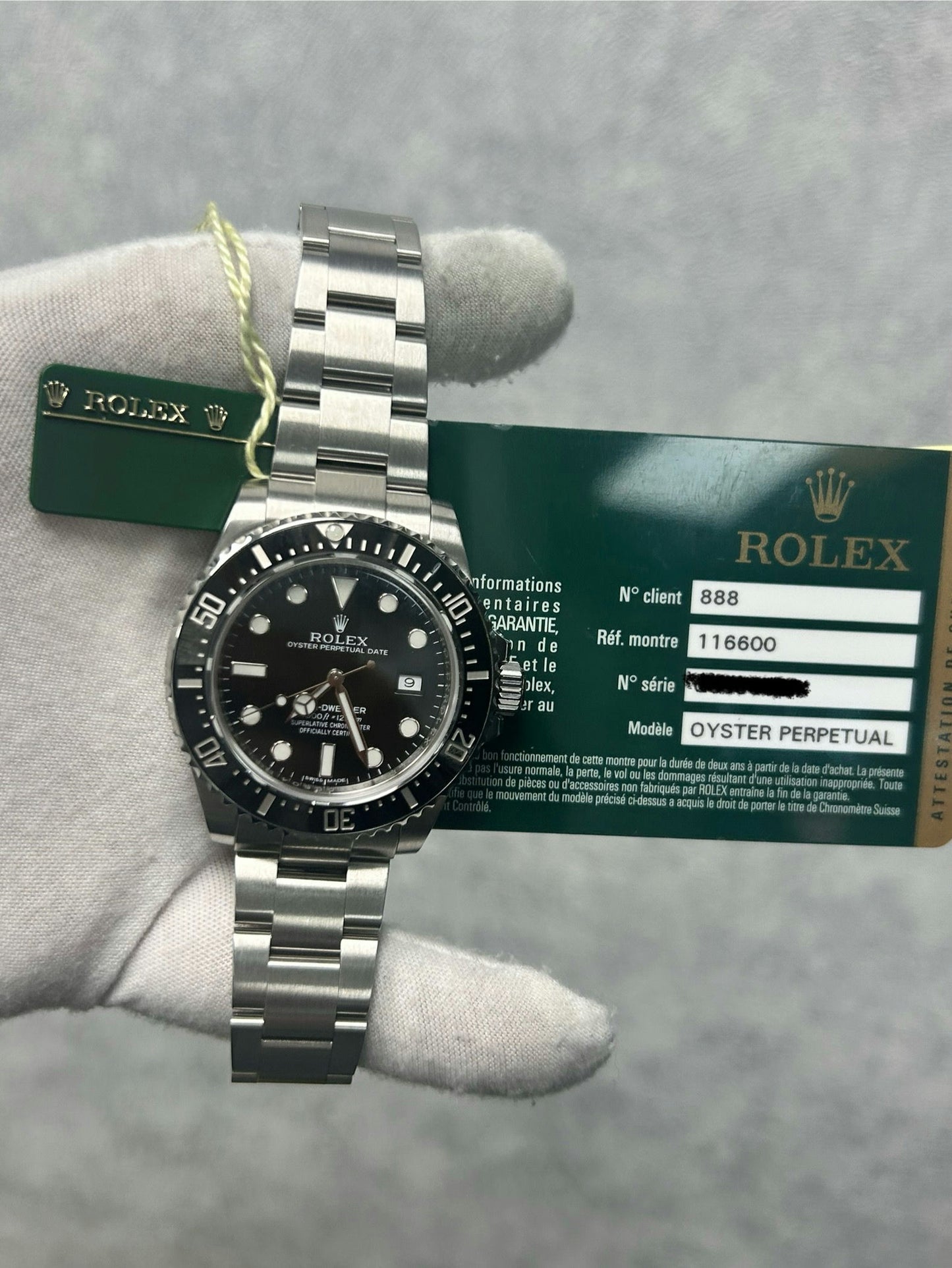 Rolex Sea-Dweller 116600 with Card