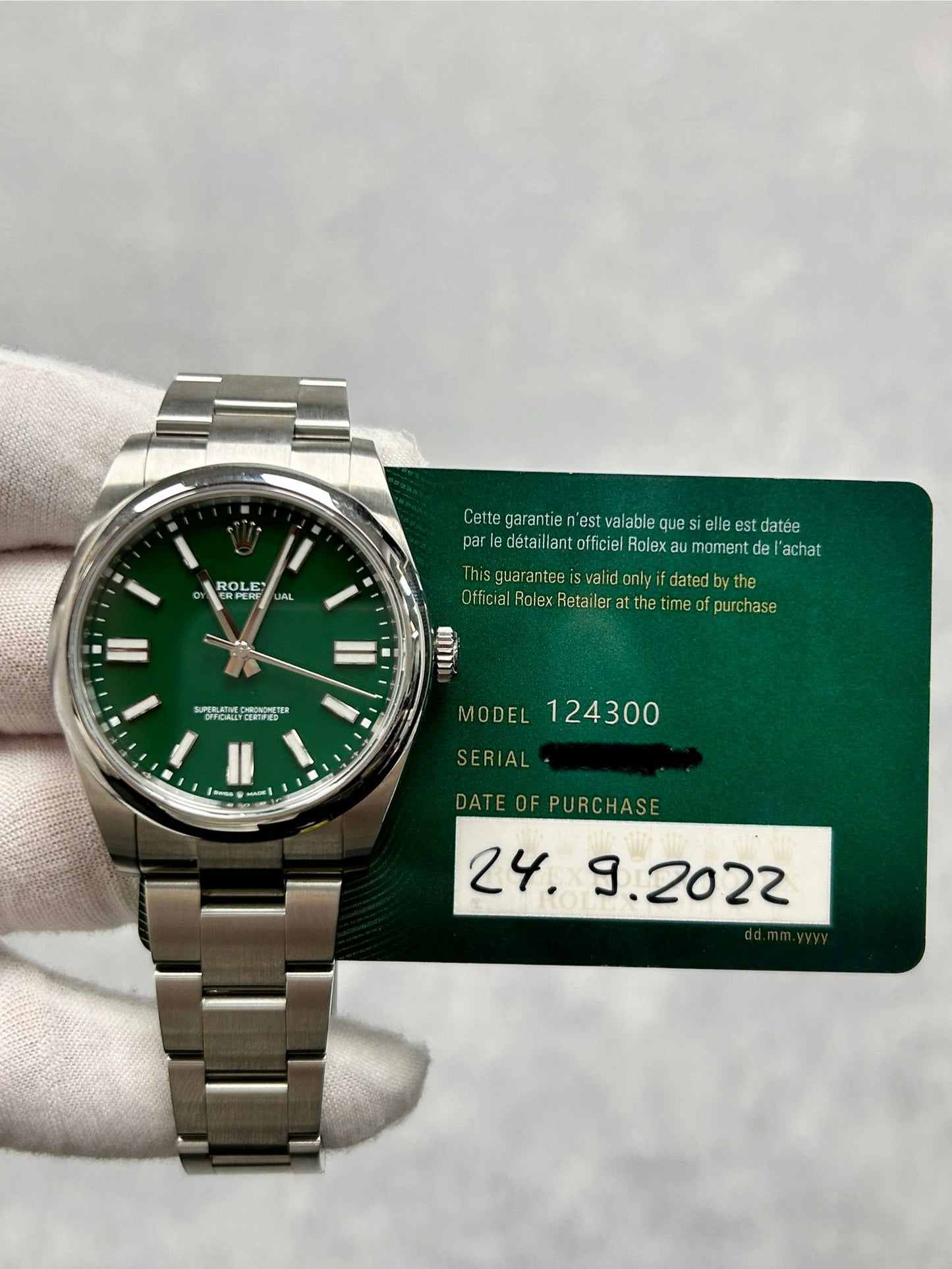 Rolex Oyster Perpetual 124300 with Card