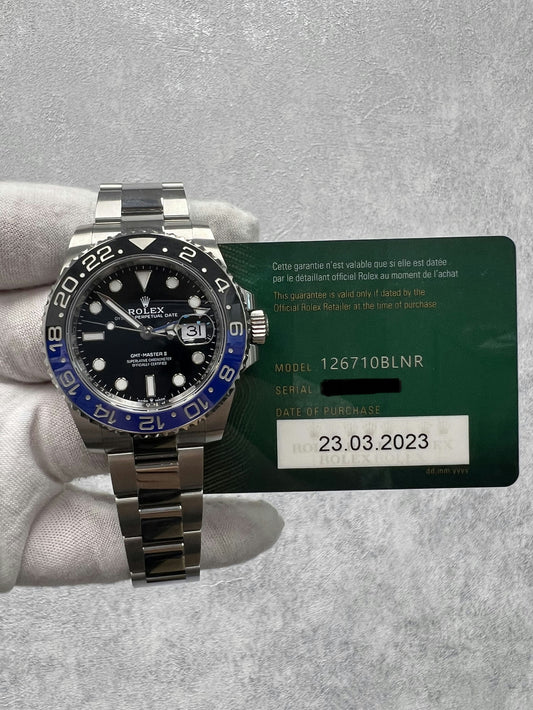 Rolex GMT-Master II 126710BLNR with Card