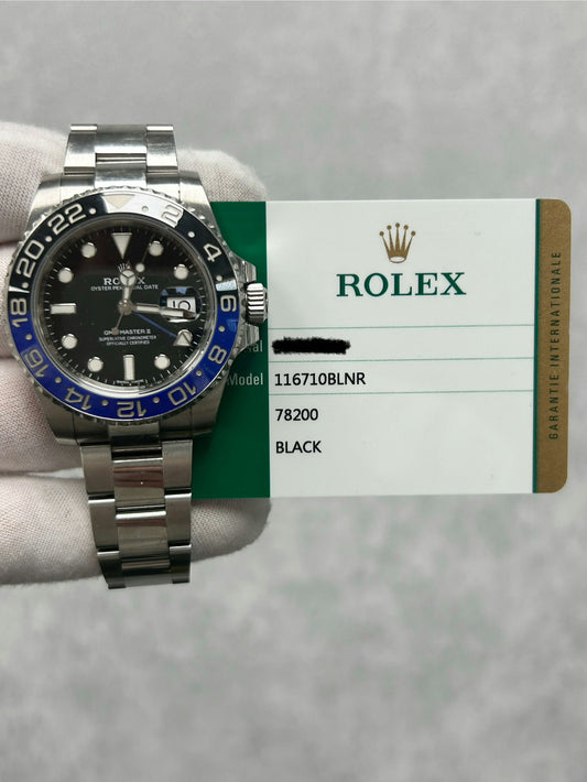 Rolex GMT-Master II 116710BLNR with Card