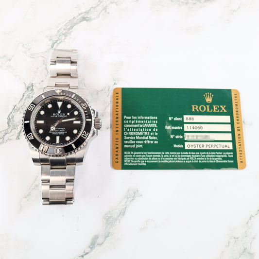 Rolex Submariner 114060 with Card