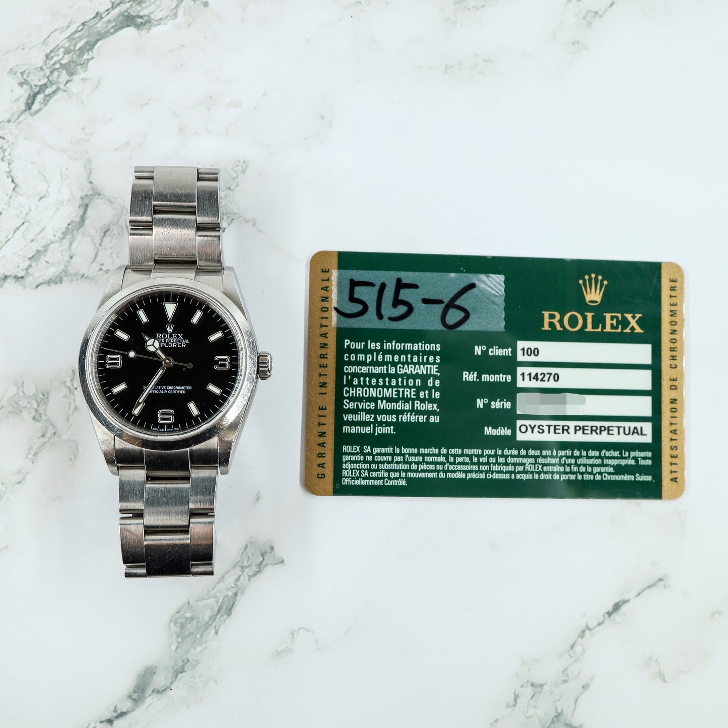 Rolex Explorer 114270 with Card