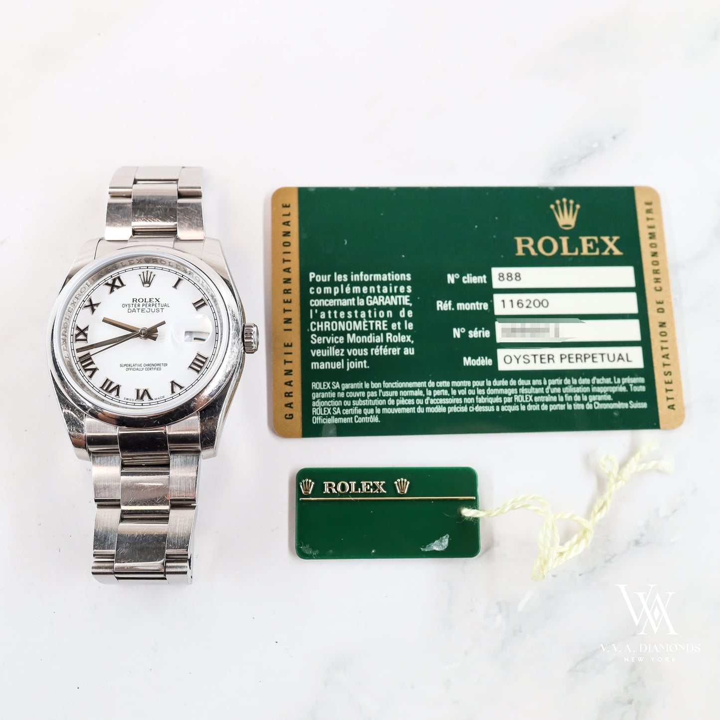 Rolex Datejust 116200 with Card