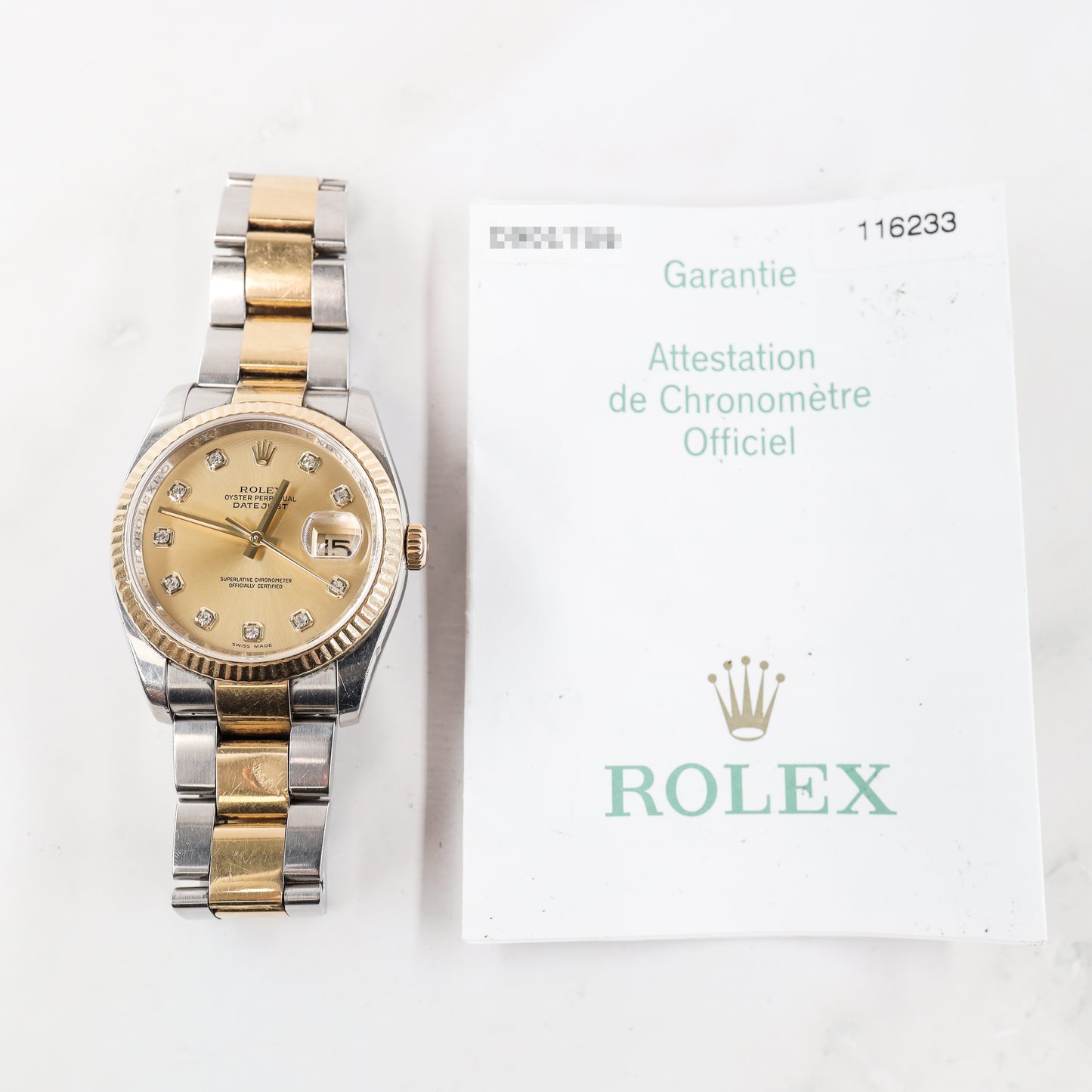 Rolex Datejust 116233 with Card