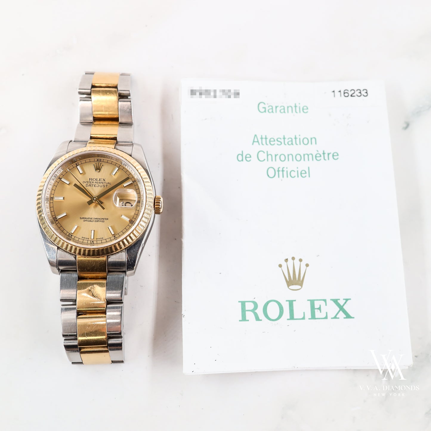 Rolex Datejust 116233 with Paper