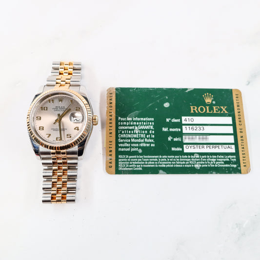 Rolex Datejust 116233 with Card