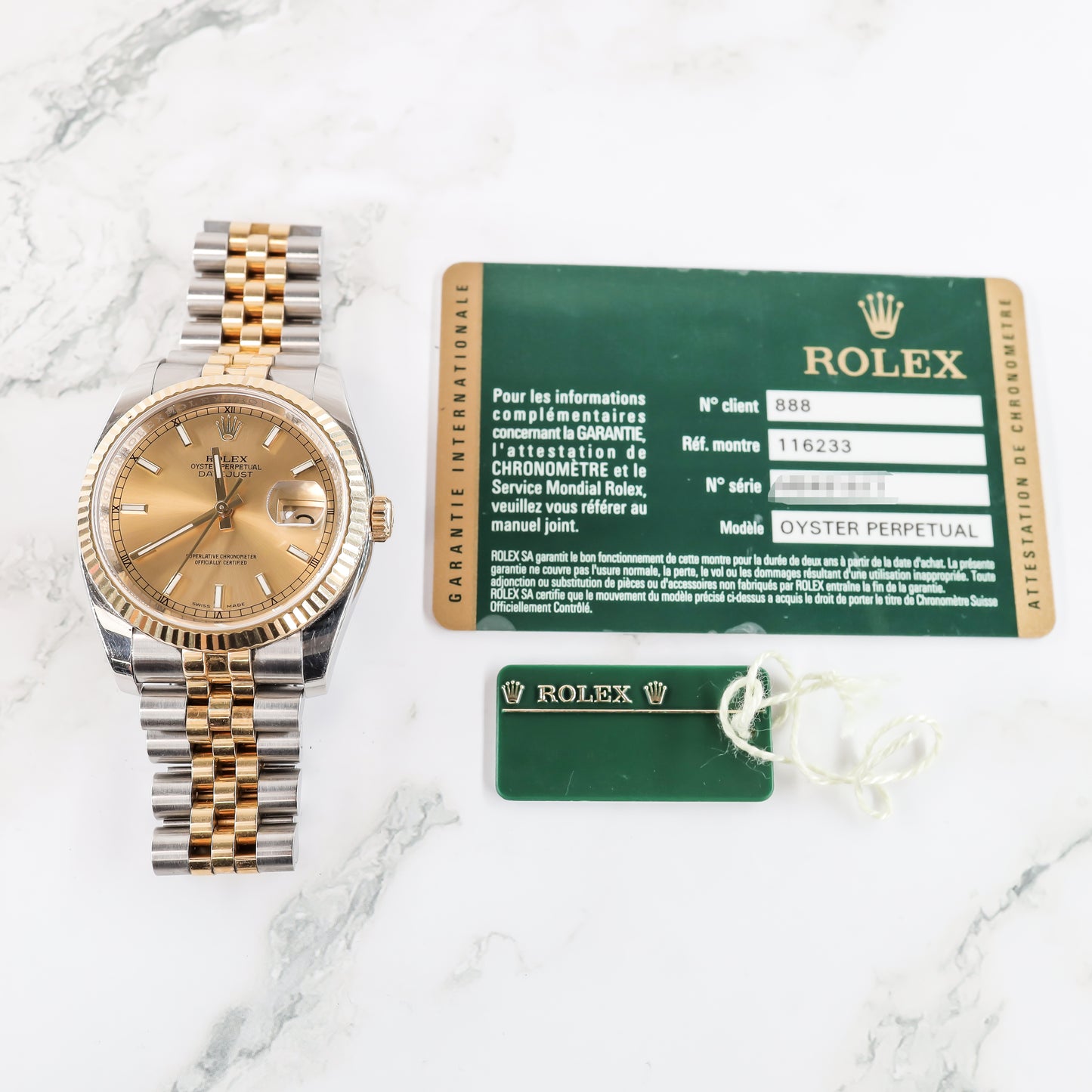 Rolex Datejust 116233 with Card