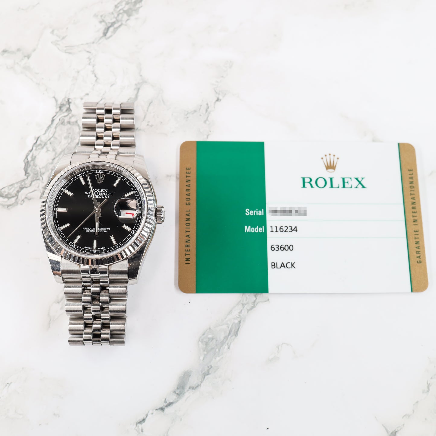 Rolex Datejust 116234 with Card