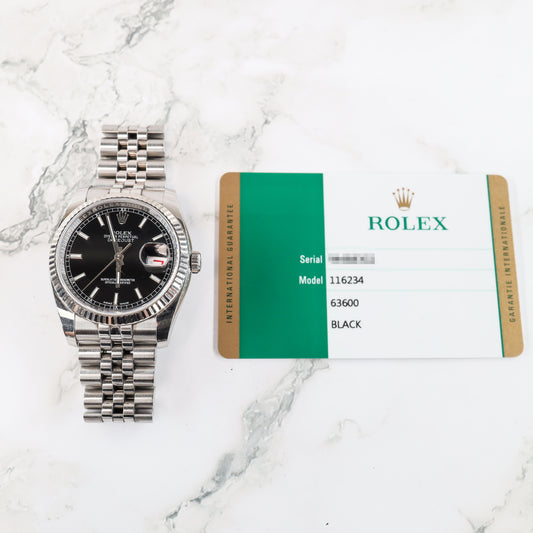 Rolex Datejust 116234 with Card