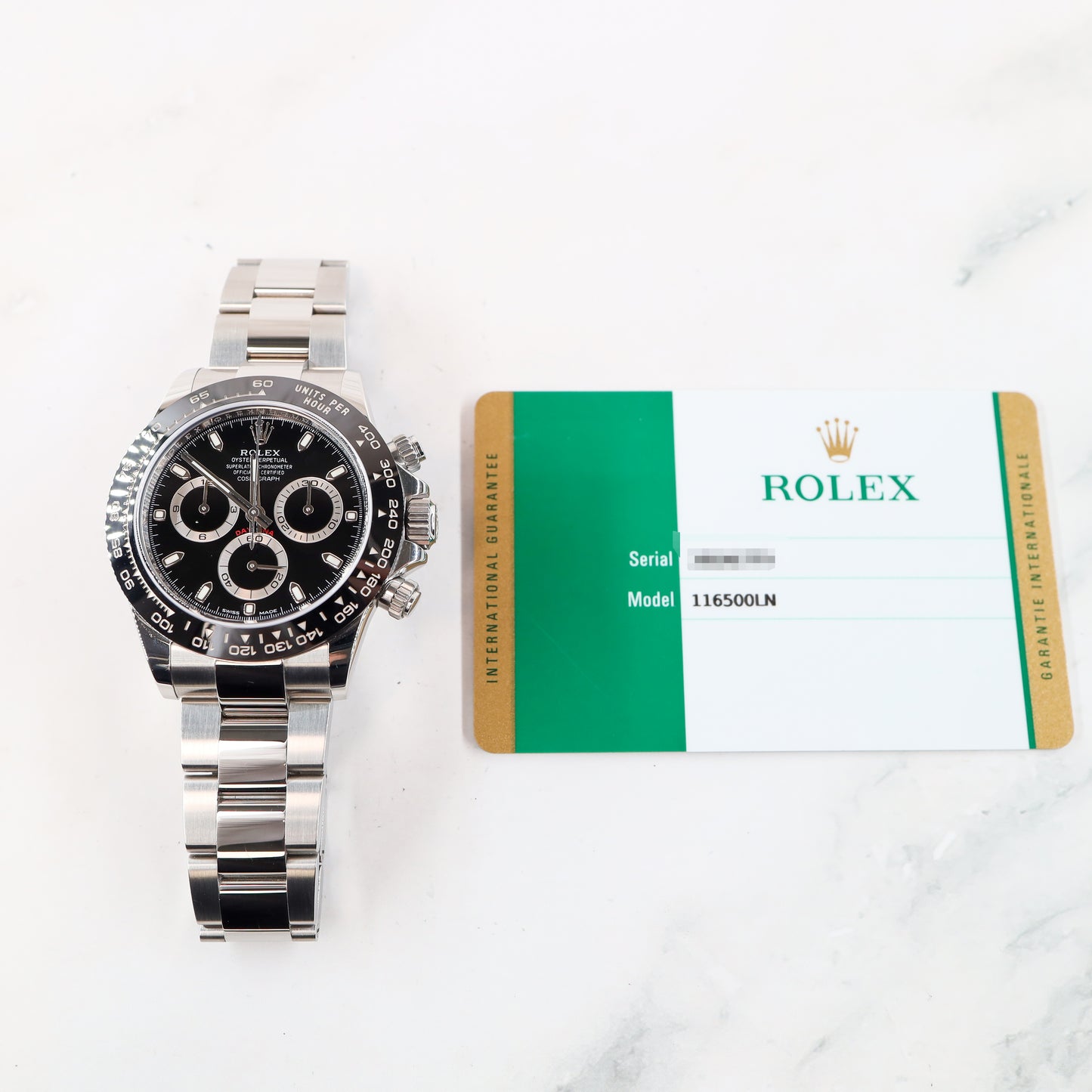 Rolex Daytona 116500LN with Card