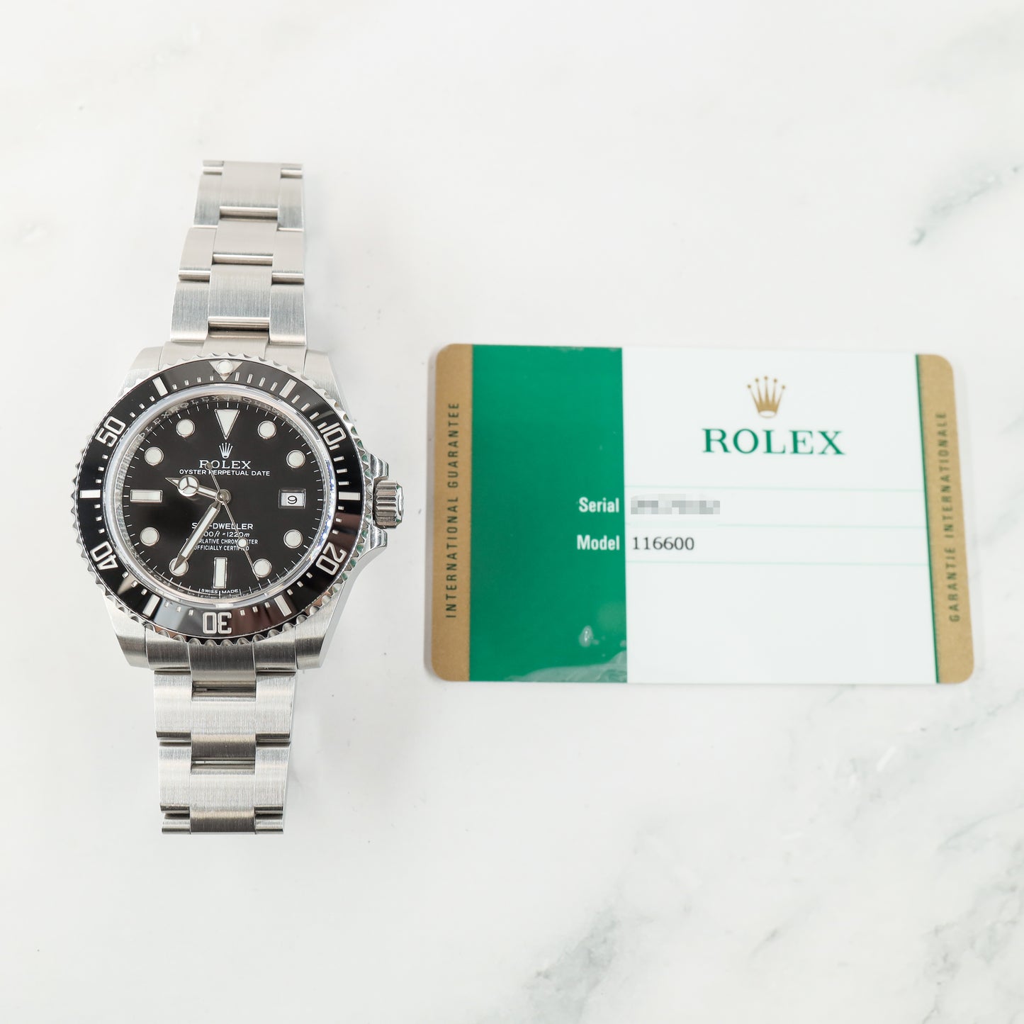 Rolex Sea-Dweller 116600 with Card