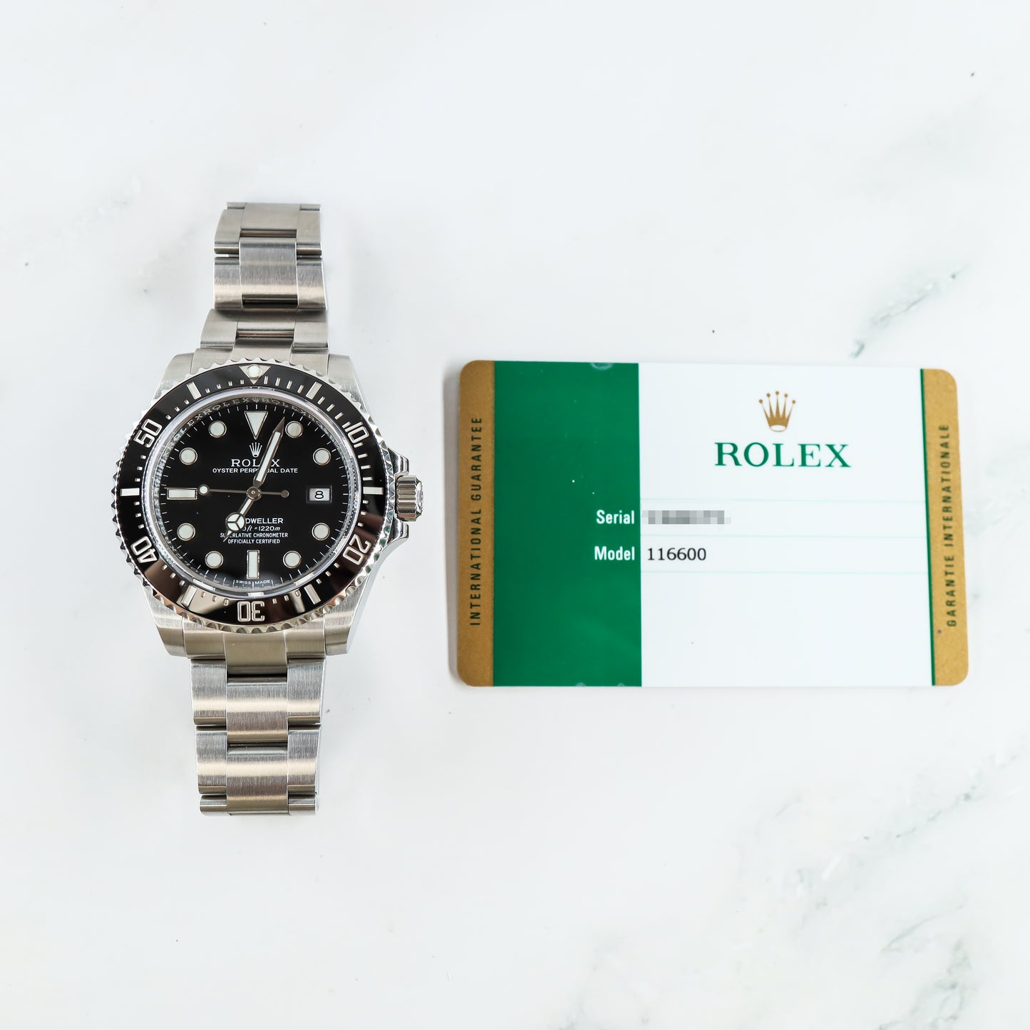 Rolex Sea Dweller 116600 with Card