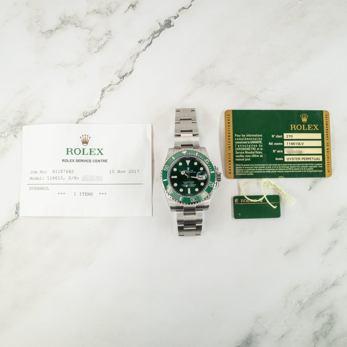 Rolex Submariner 1166101V Full Set