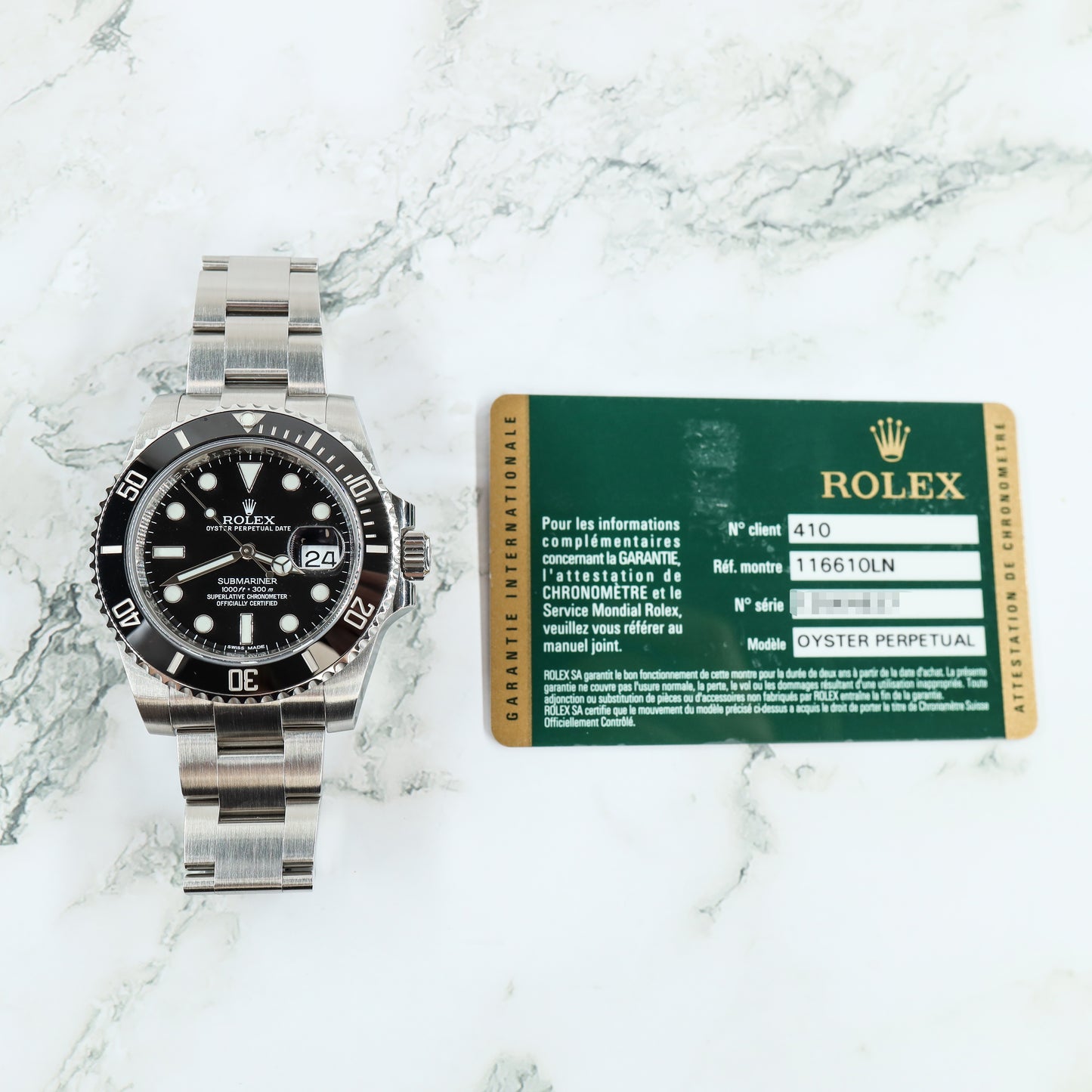 Rolex Submariner 116610LN with Card