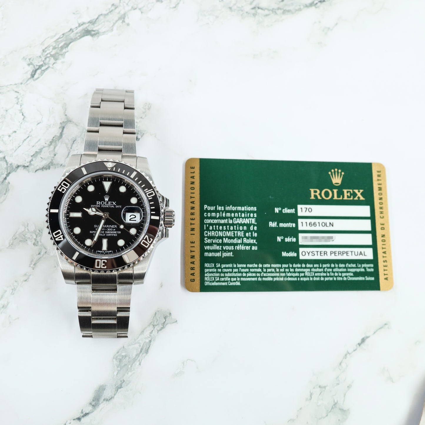 Rolex Submariner 116610LN with Card