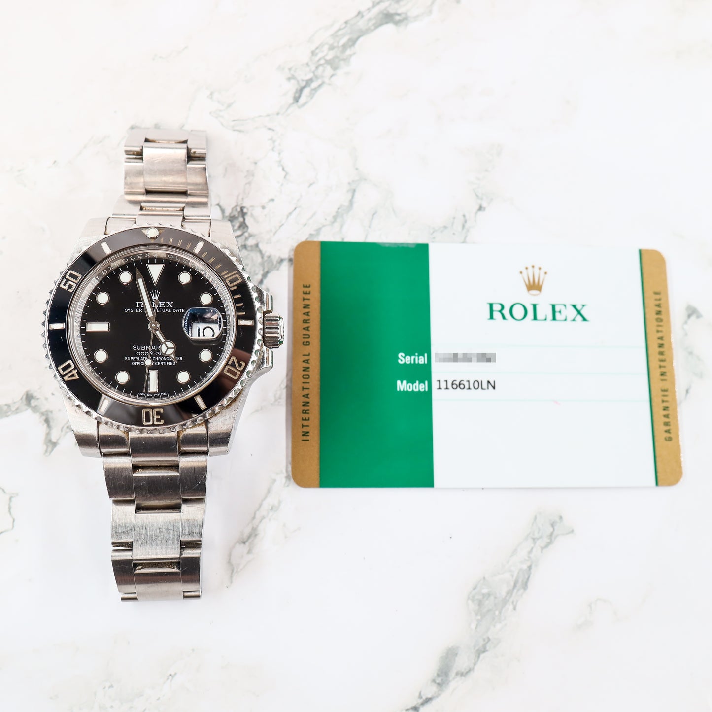 Rolex Submariner 116610LN with Card