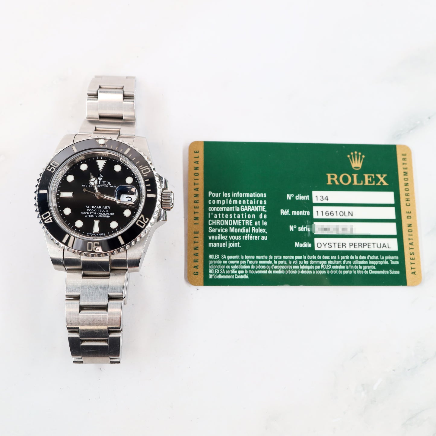 Rolex Submariner 116610LN with Card