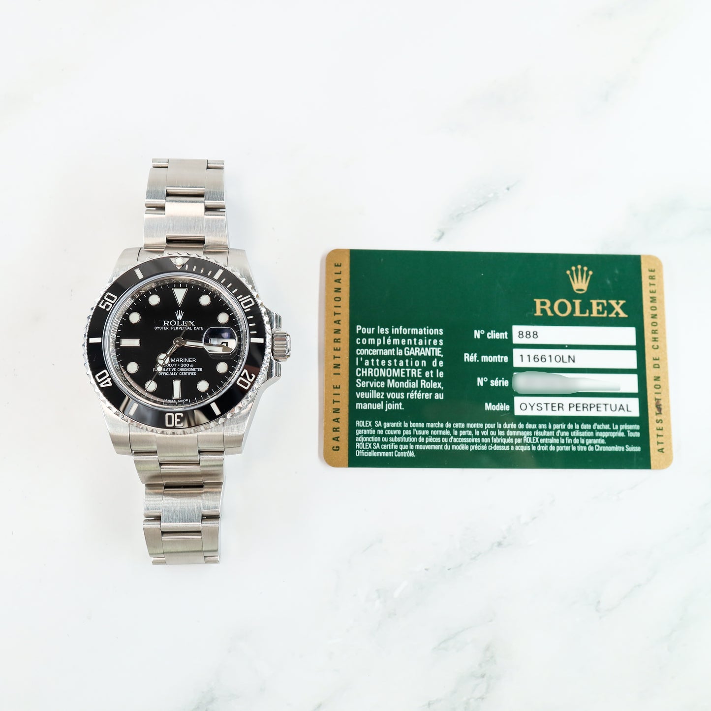 Rolex Submariner 116610LN with Card