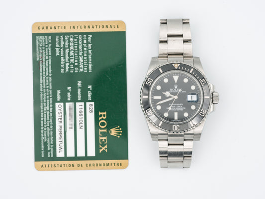 Rolex Submariner 116610LN with Card