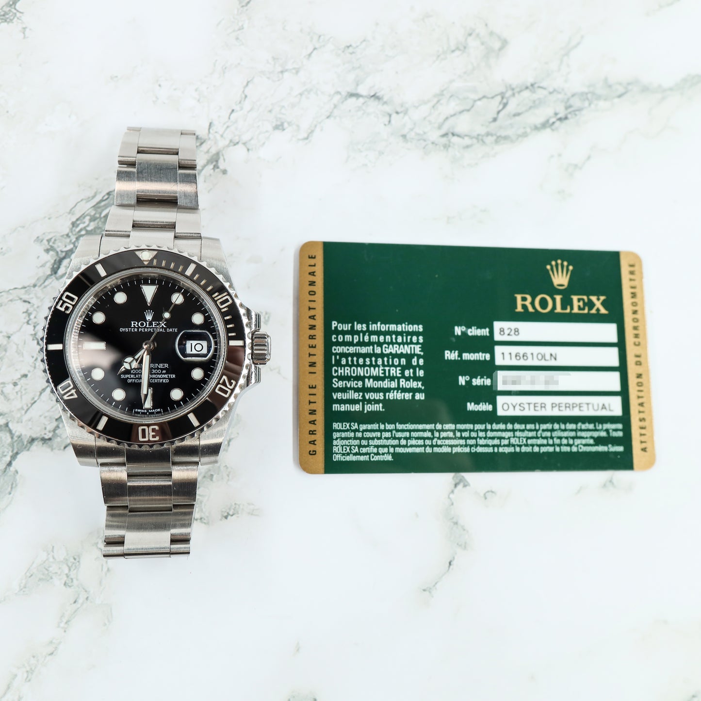 Rolex Submariner 116610LN with Card