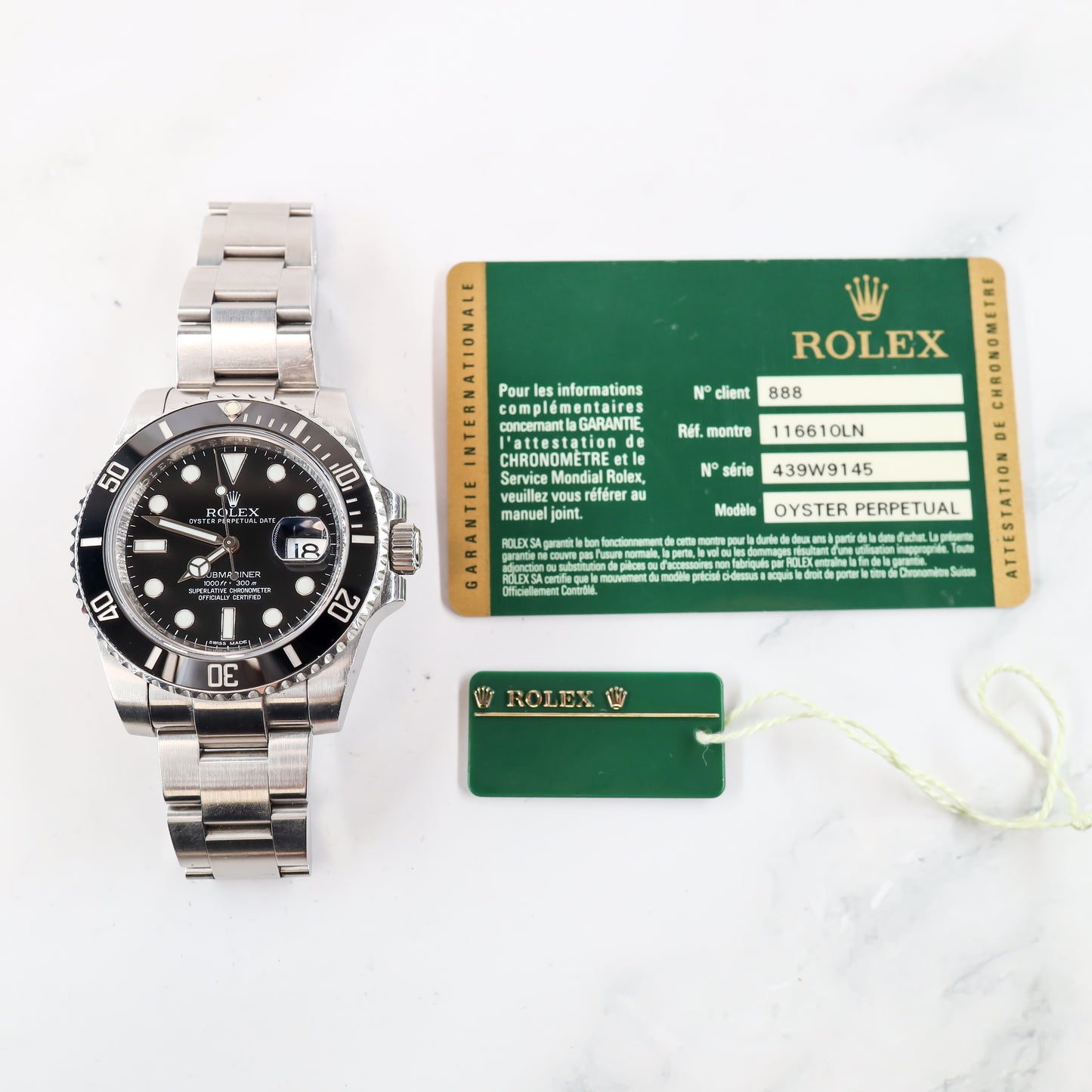 Rolex Submariner 116610LN with Card