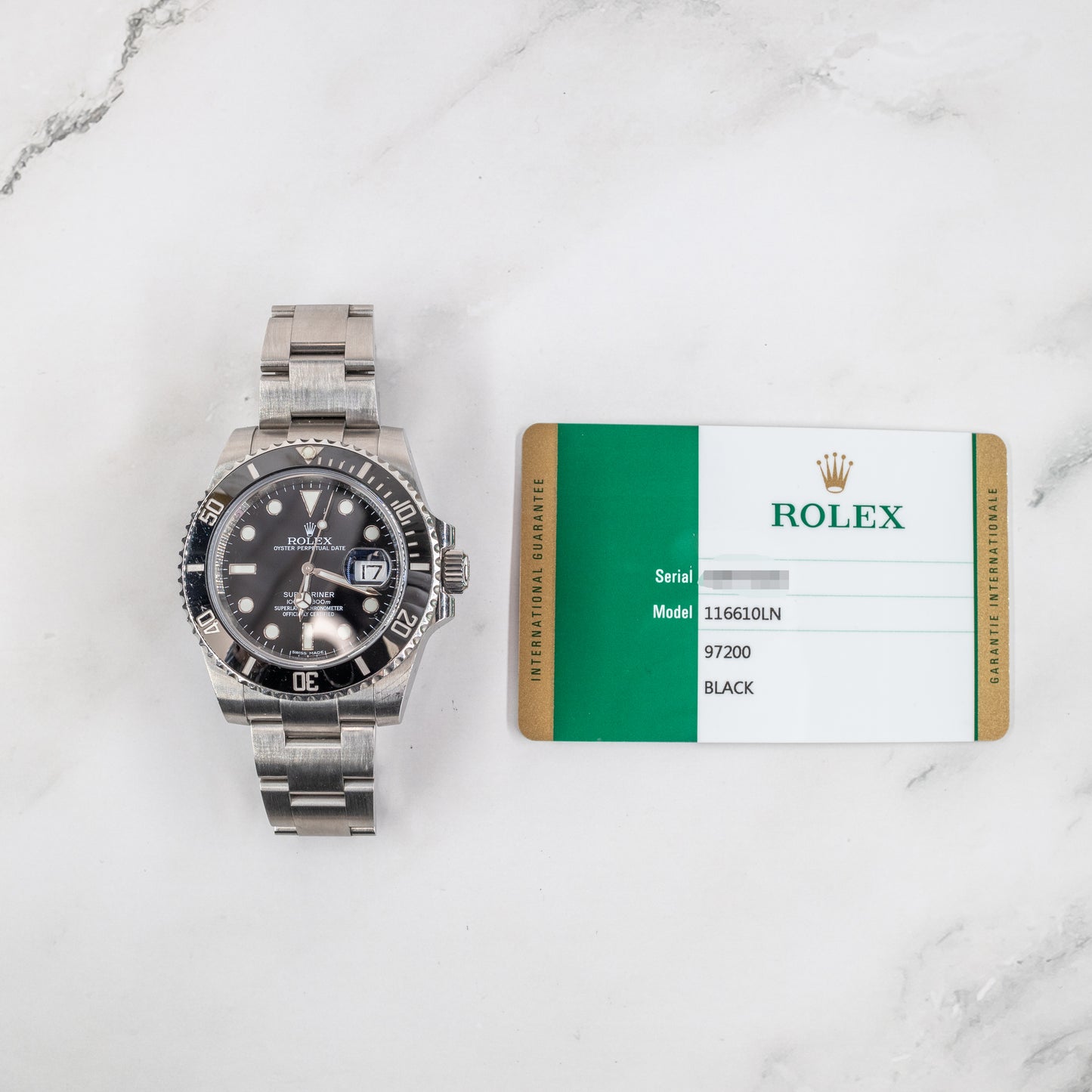 Rolex Submariner 116610LN with Card