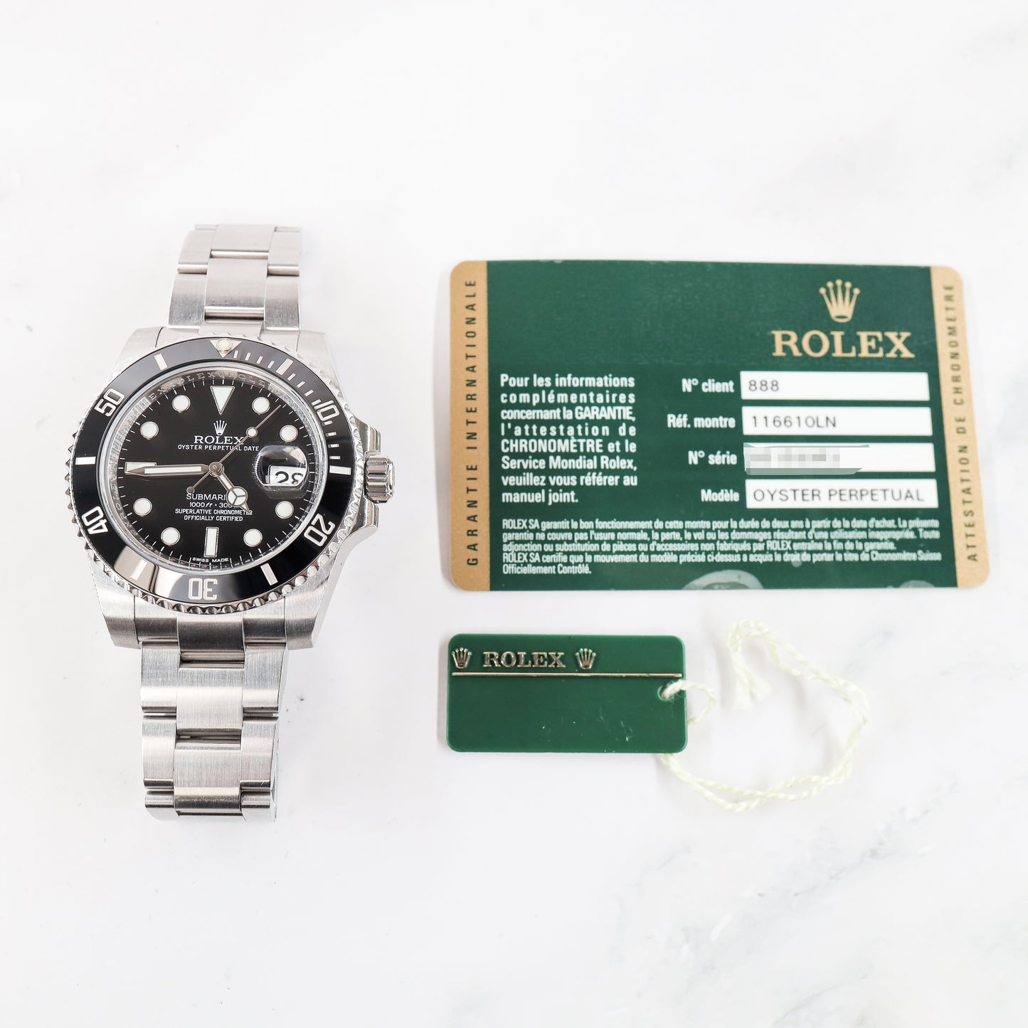 Rolex Submariner 116610LN with Card