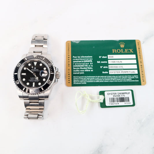 Rolex Submariner 116610LN with Card