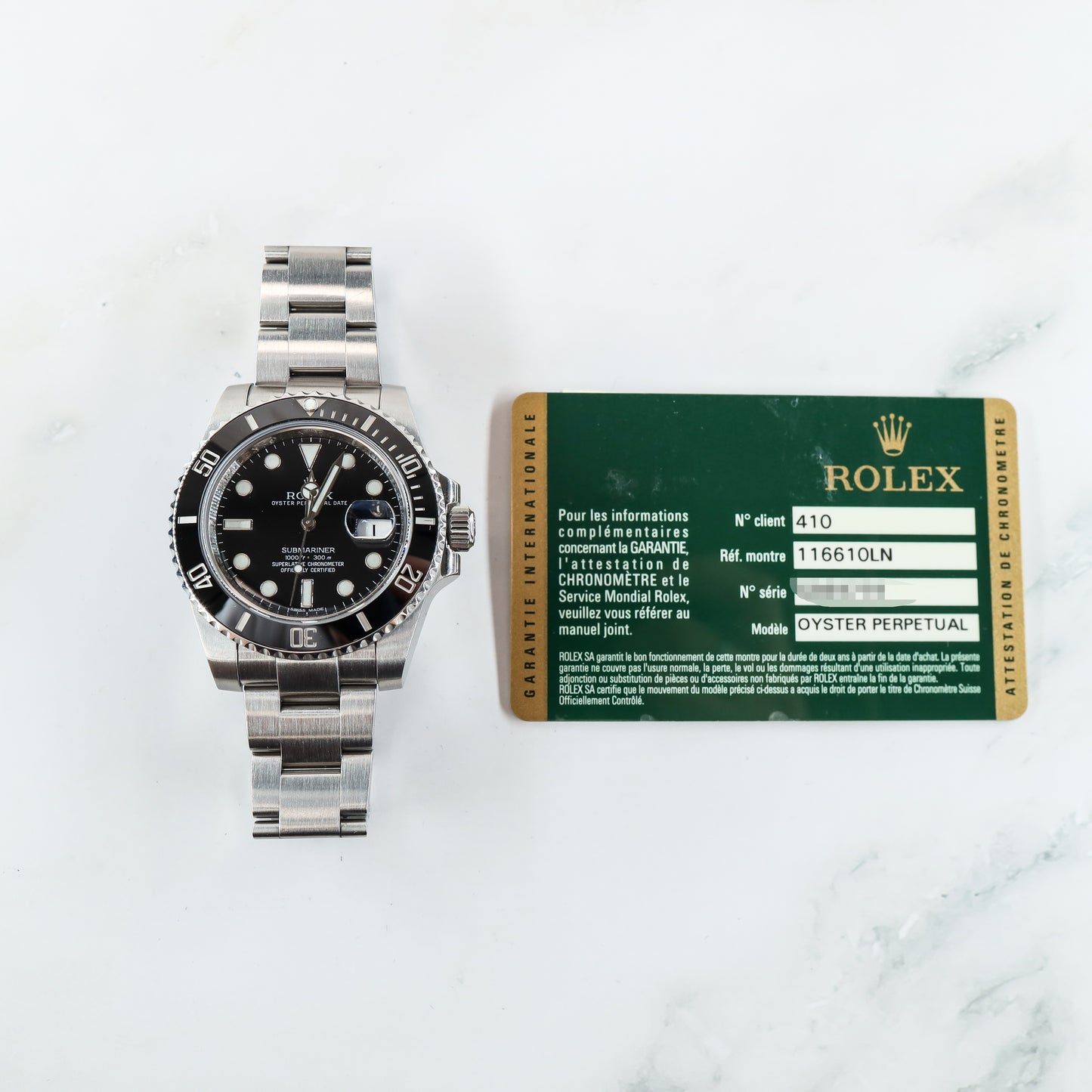 Rolex Submariner 116610LN with Card