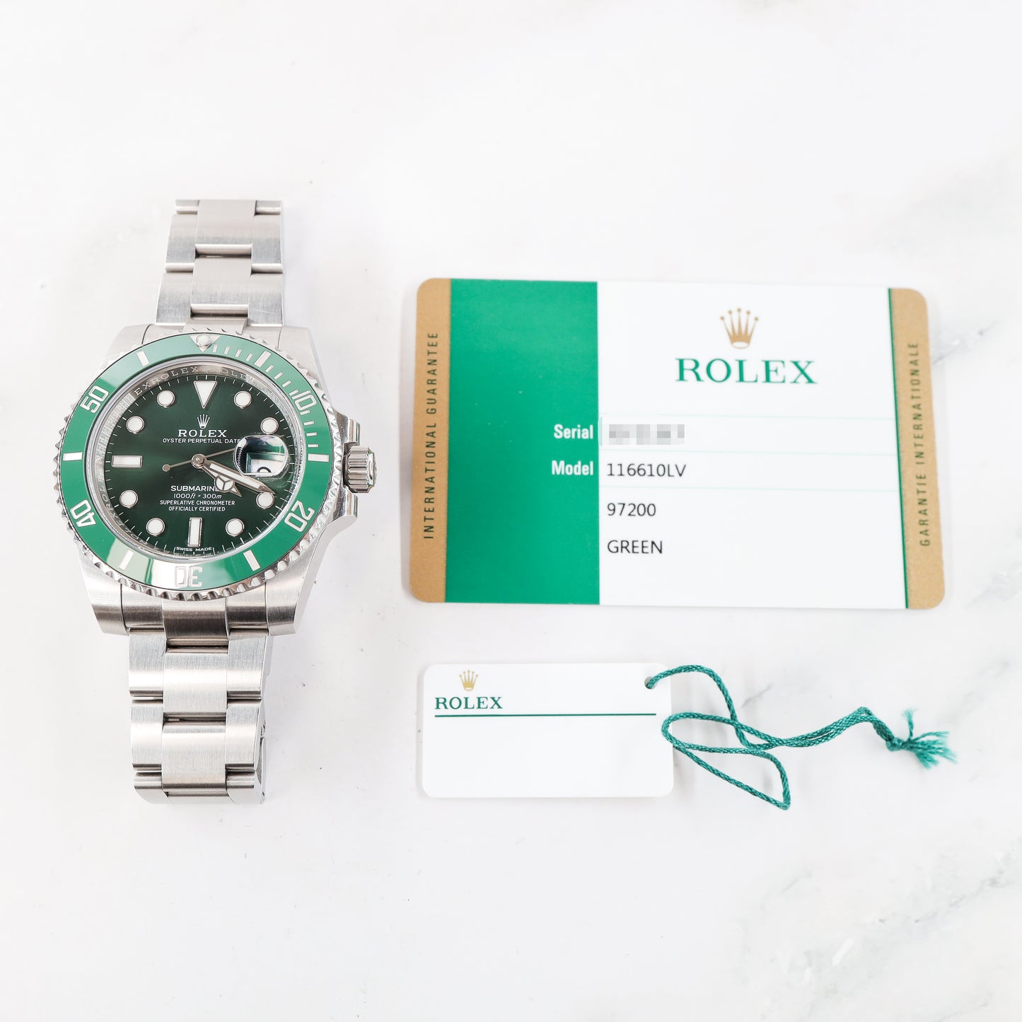 Rolex Submariner 116610LV with Card