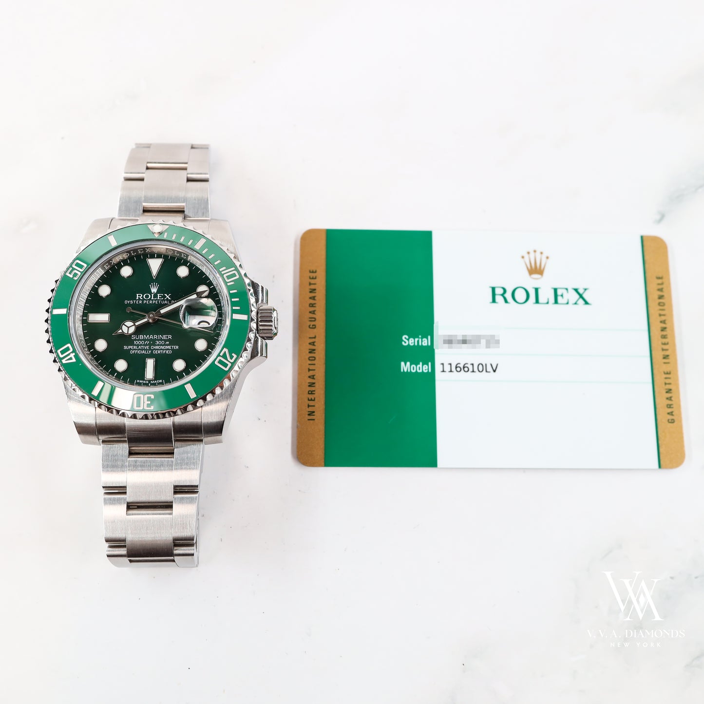 Rolex Submariner 116610LV with Card