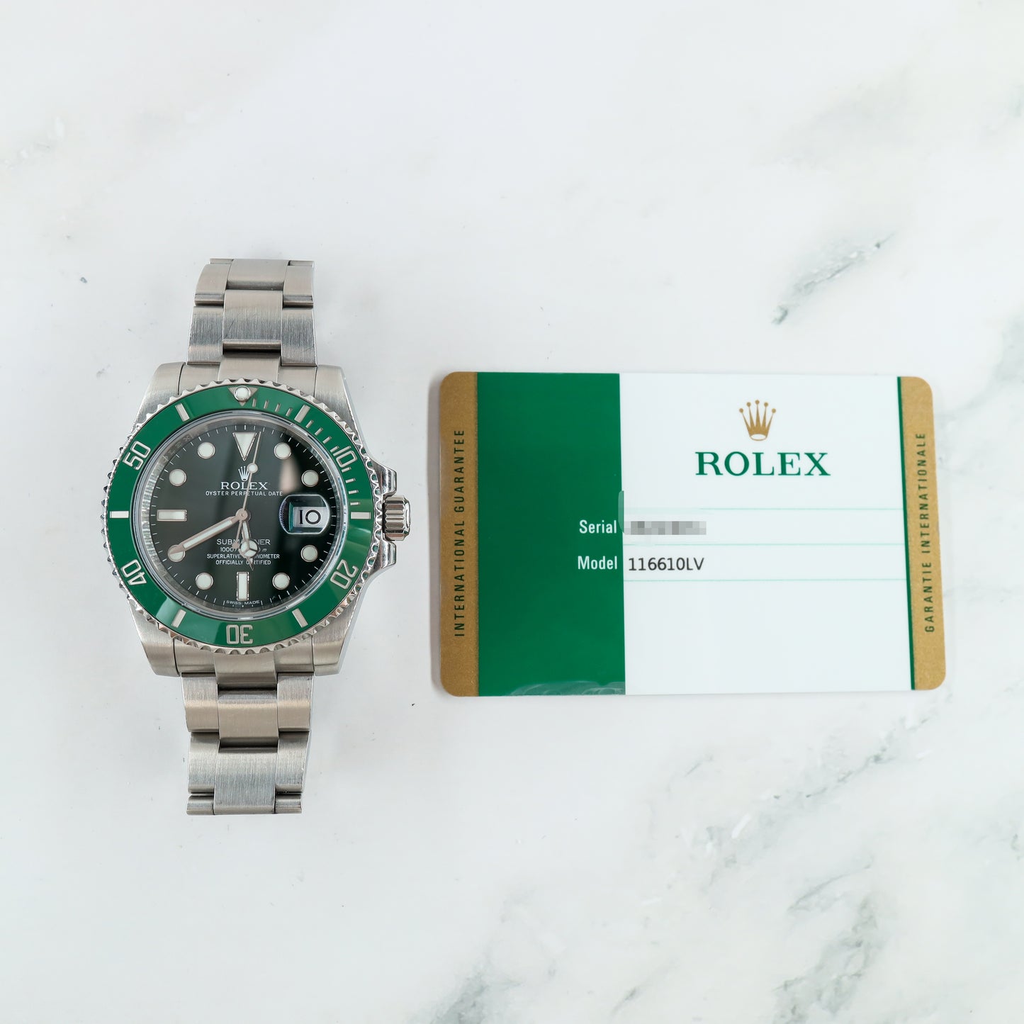 Rolex Submariner 116610LV with Card