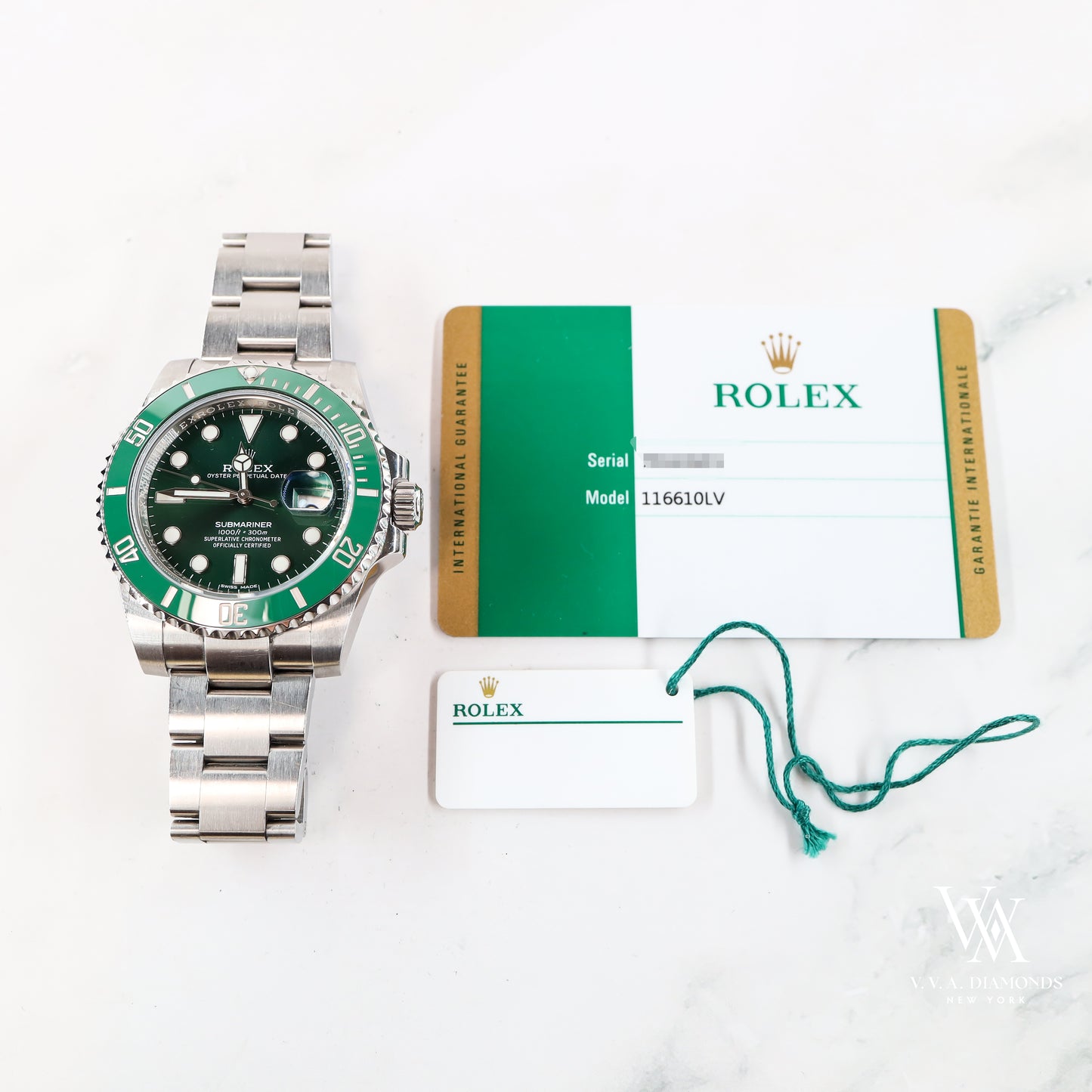 Rolex Submariner 116610LV with Card