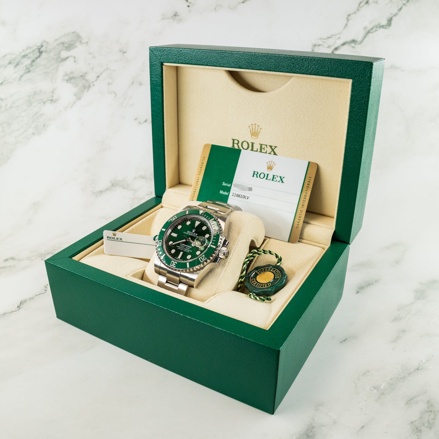 Rolex Submariner 116610LV The Hulk Full Set