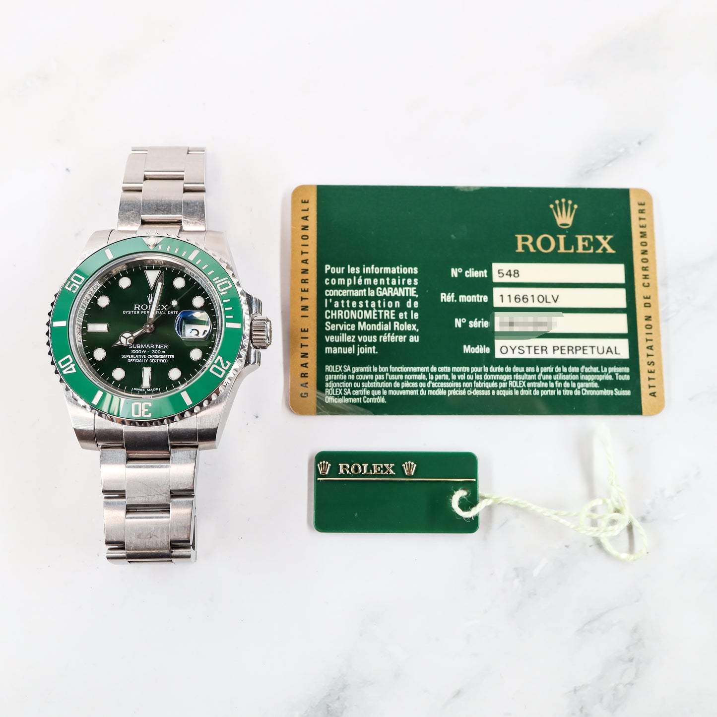 Rolex Submariner 116610LV with Card