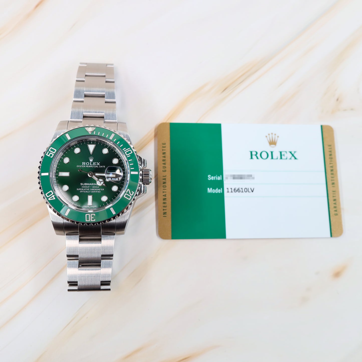 Rolex Submariner 116610LV with Card