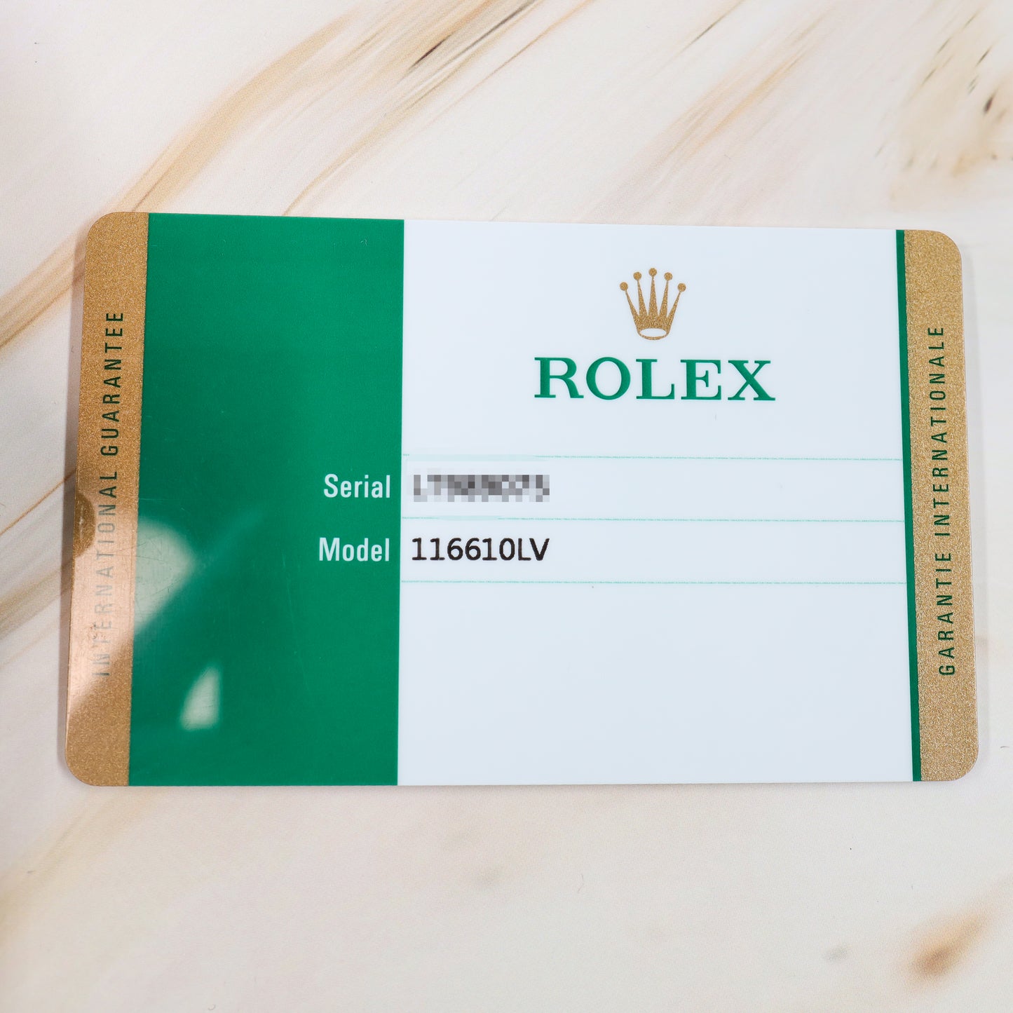 Rolex Submariner 116610LV with Card