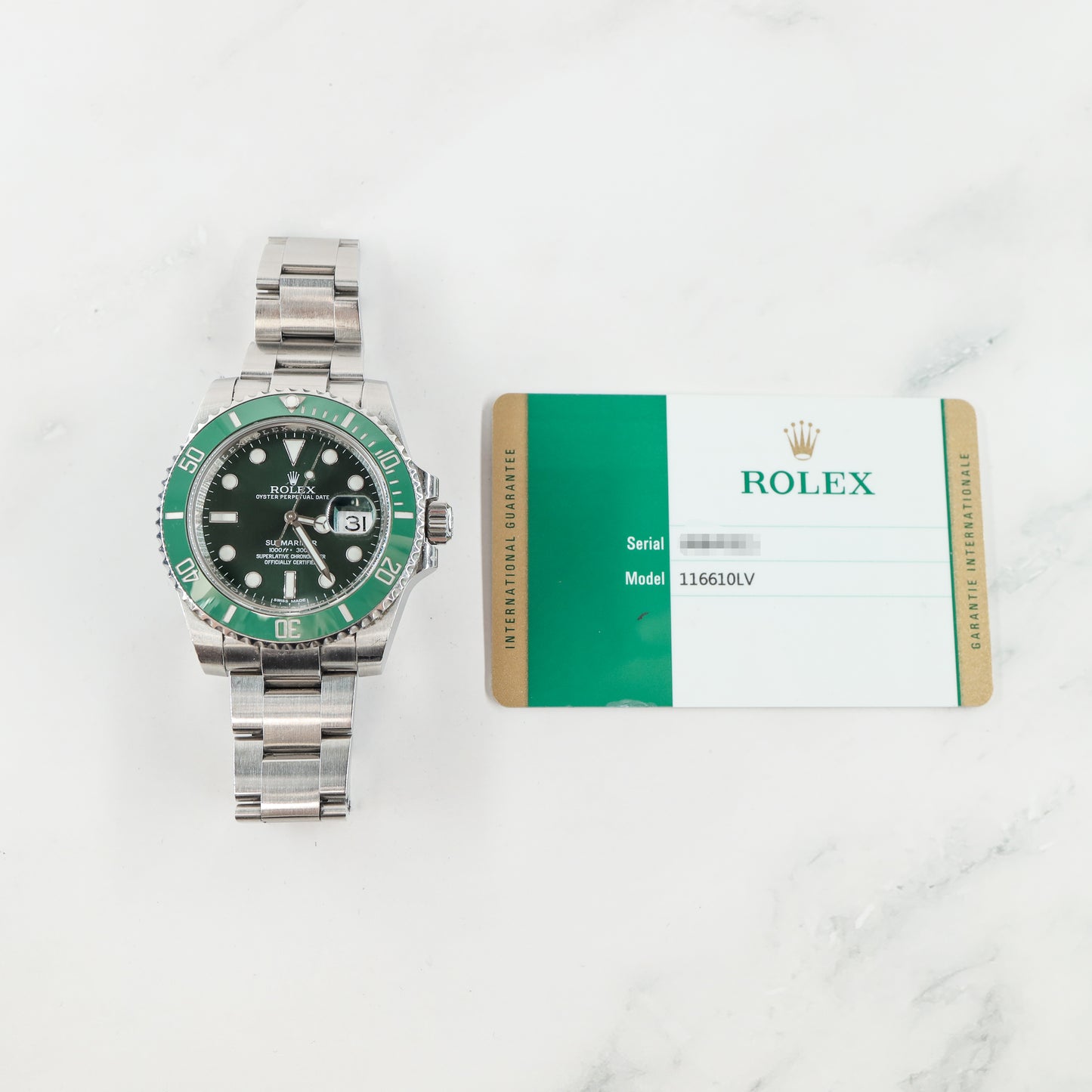 Rolex Submariner 116610LV with Card