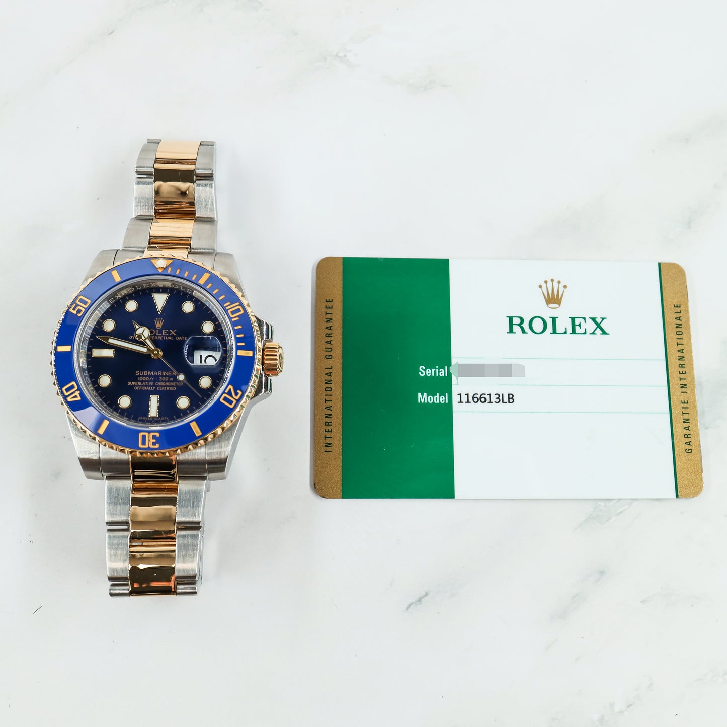 Rolex Submariner 116613LB with Card