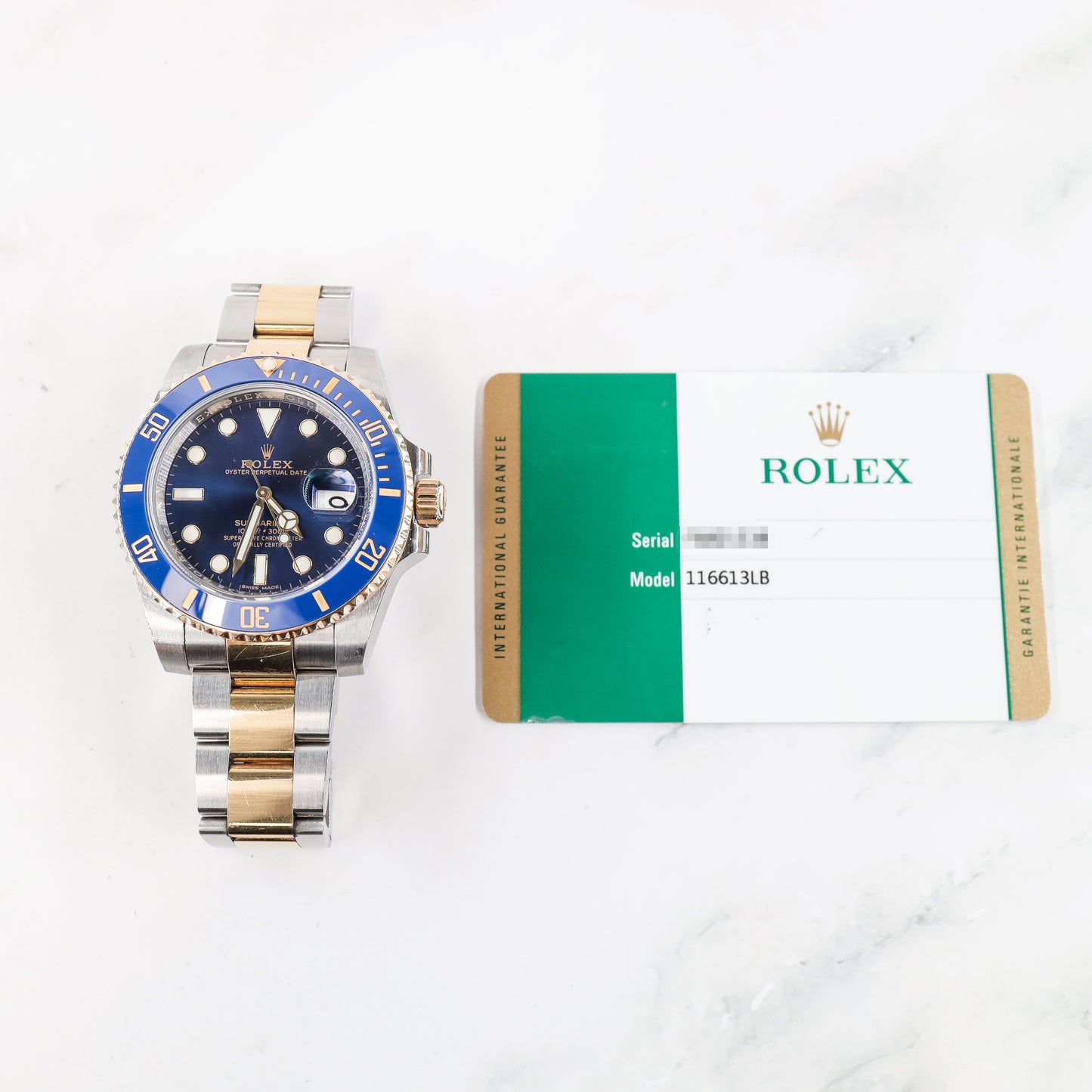 Rolex Submariner 116613LB with Card