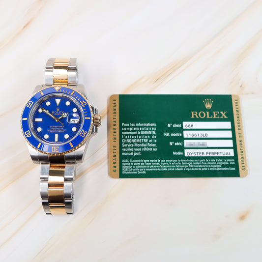 Rolex Submariner 116613LB with Card