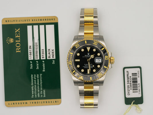 Rolex Submariner 116613LN with Card