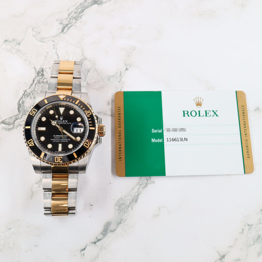 Rolex Submariner 116613LN with Card