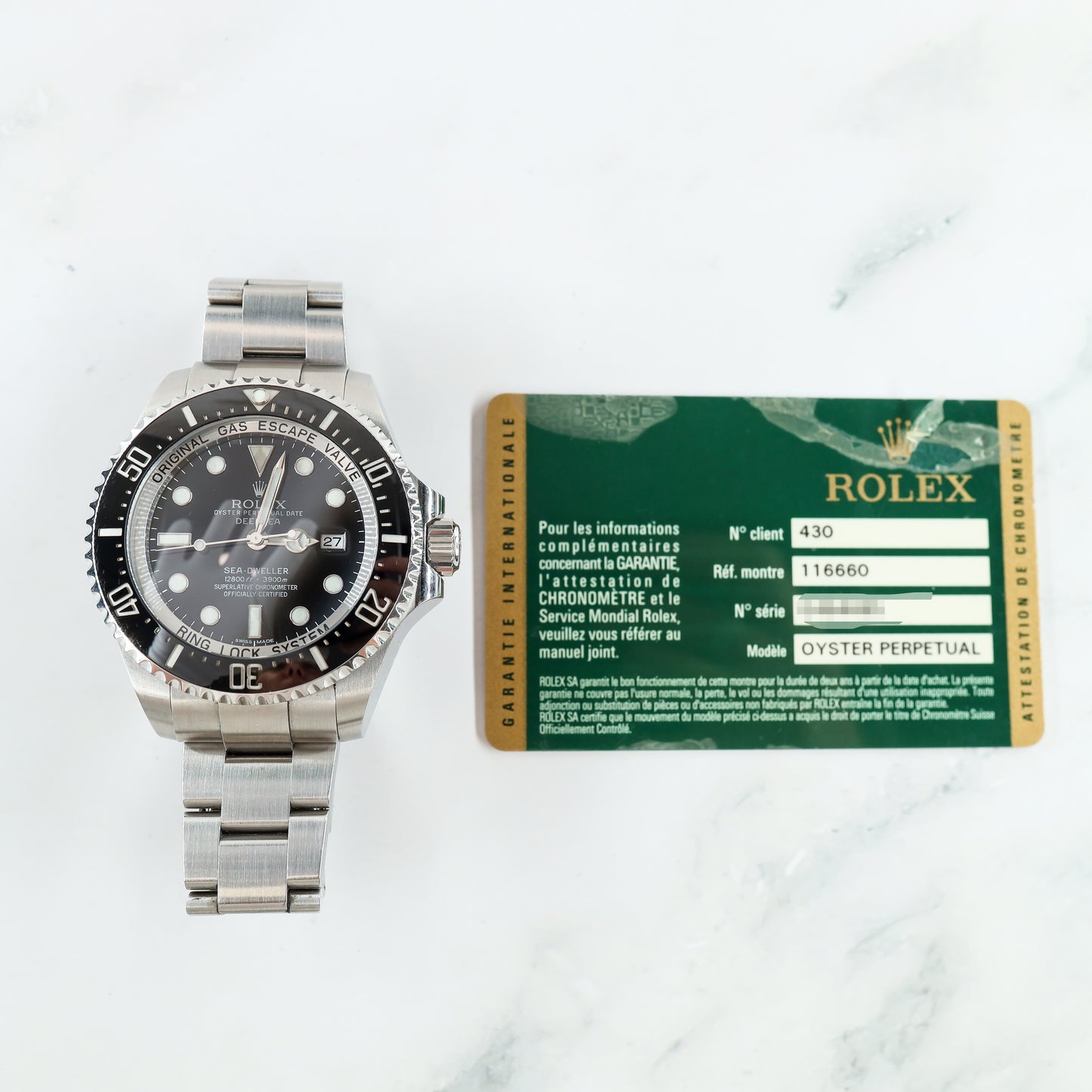 Rolex Sea-Dweller 116660 with Card