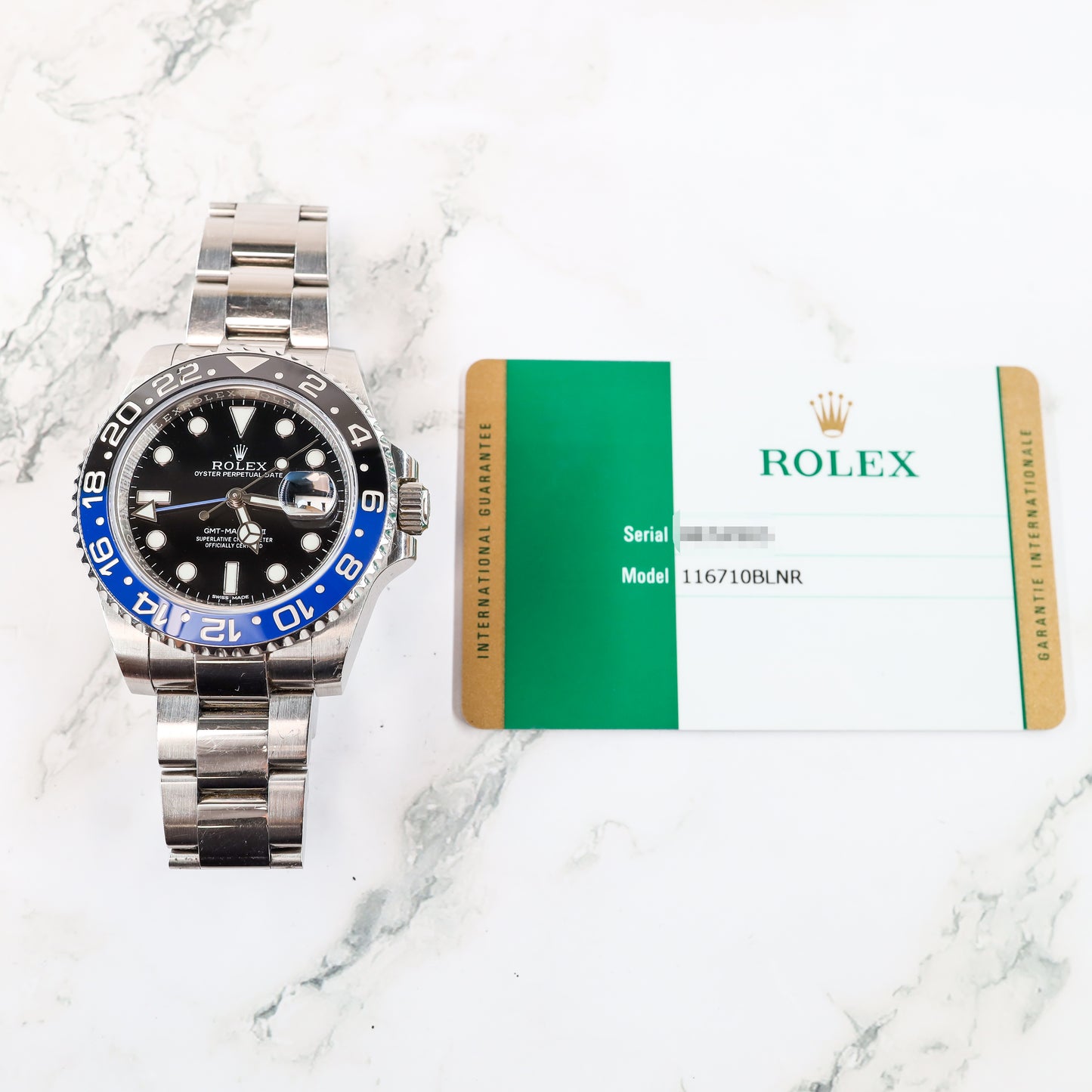 Rolex GMT-Master II 116710BLNR with Card