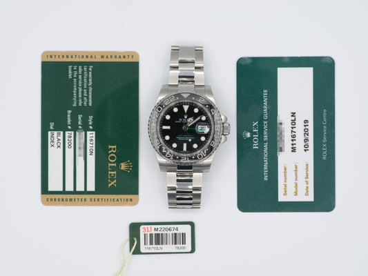 Rolex GMT-Master II 116710N with Card