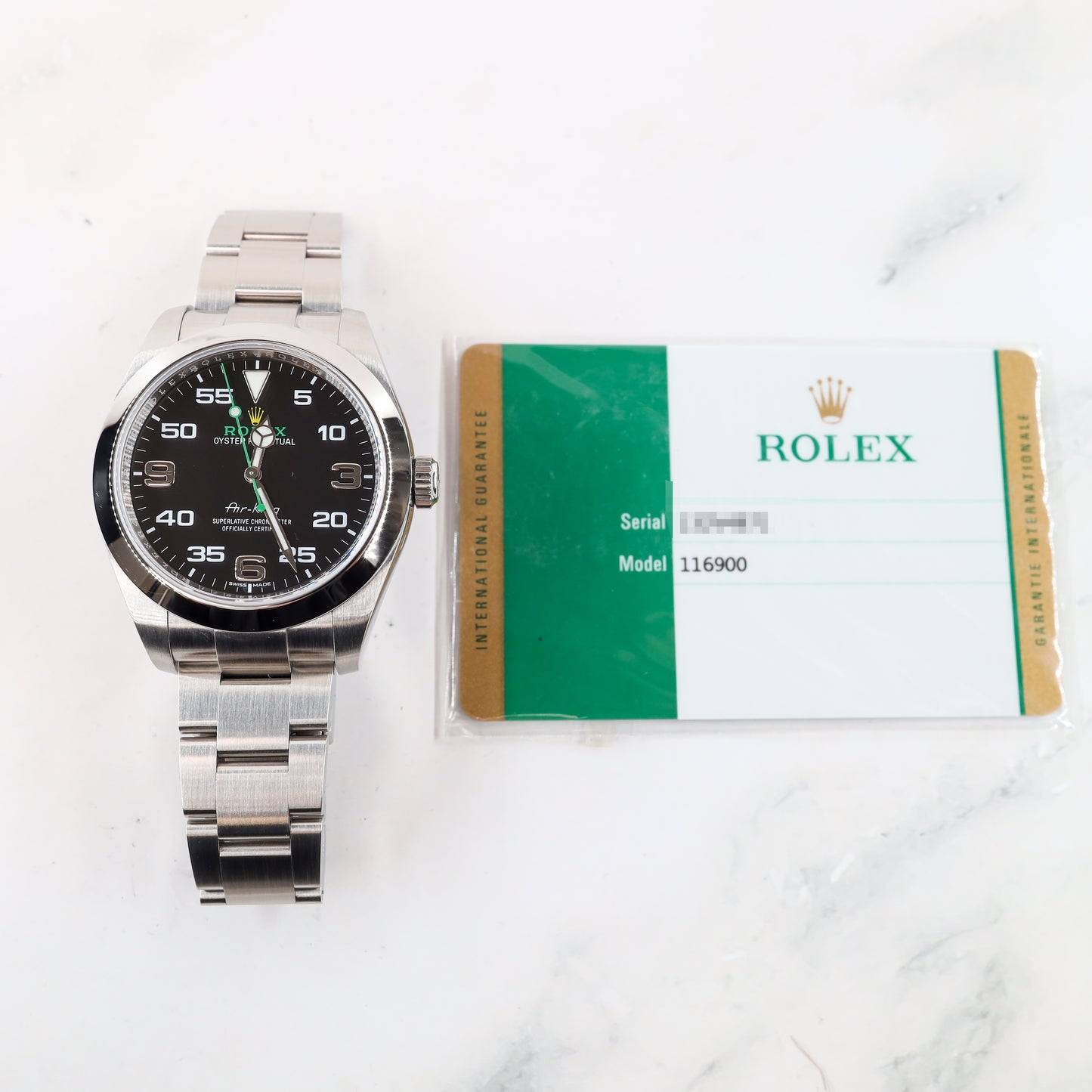 Rolex Air-King 116900 with Card