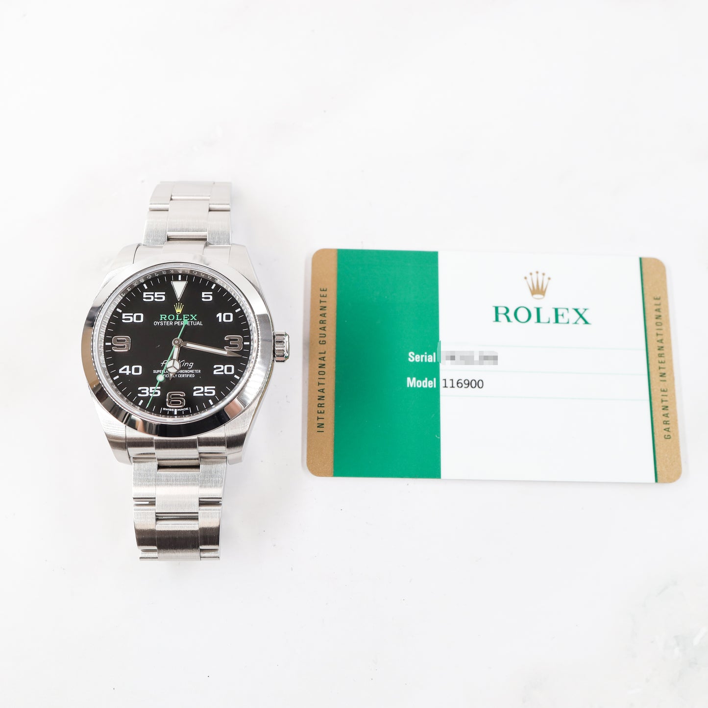 Rolex Air King 116900 with Card